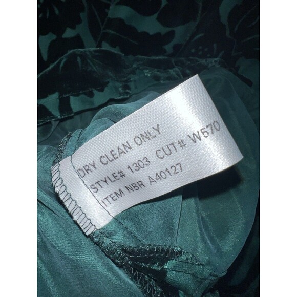 Silk Lore Beth Terrell Top Womens 1X Burnout Velvet Tunic Blouse Dark Romantic - Picture 6 of 8